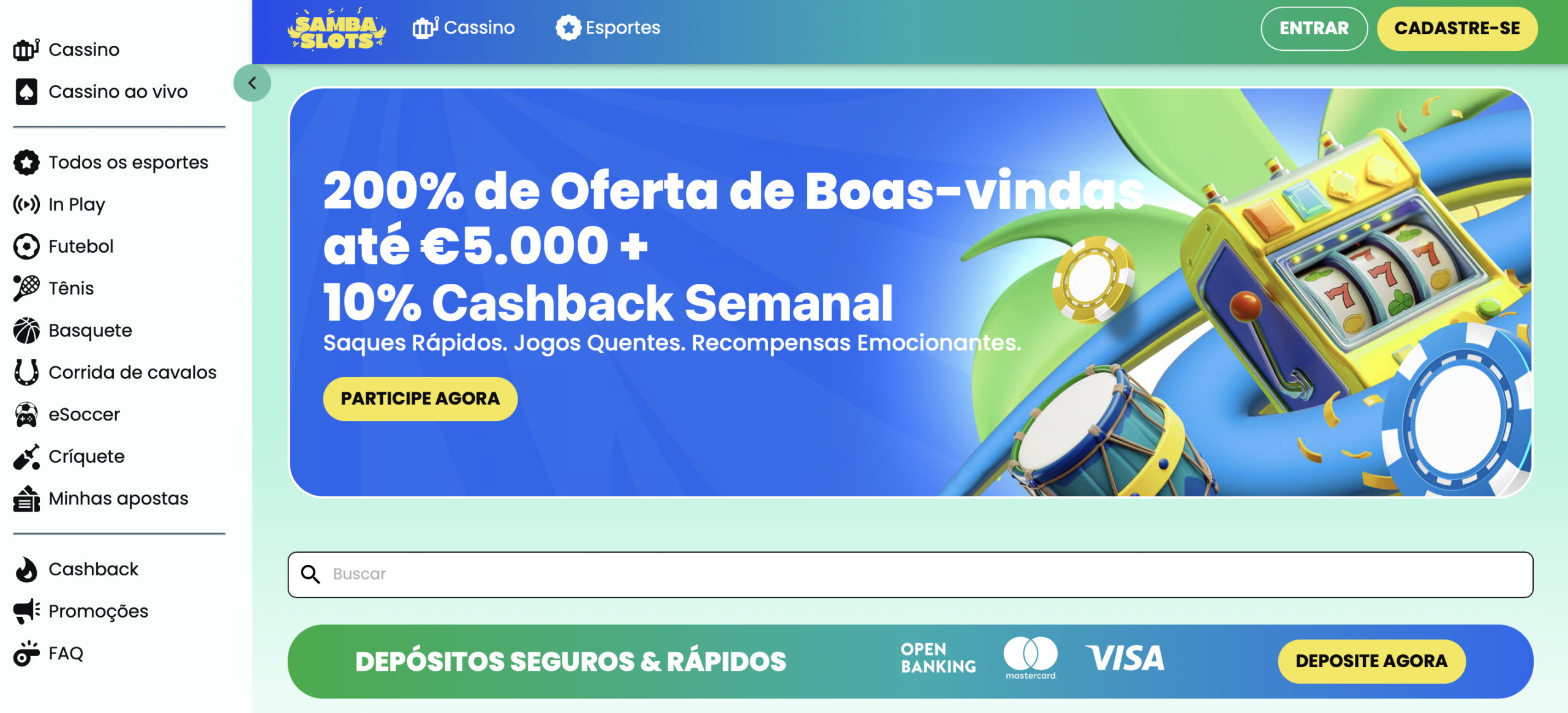 Samba Slots - Otimizado Para Brasil Com PIX e Aplicativo Móvel